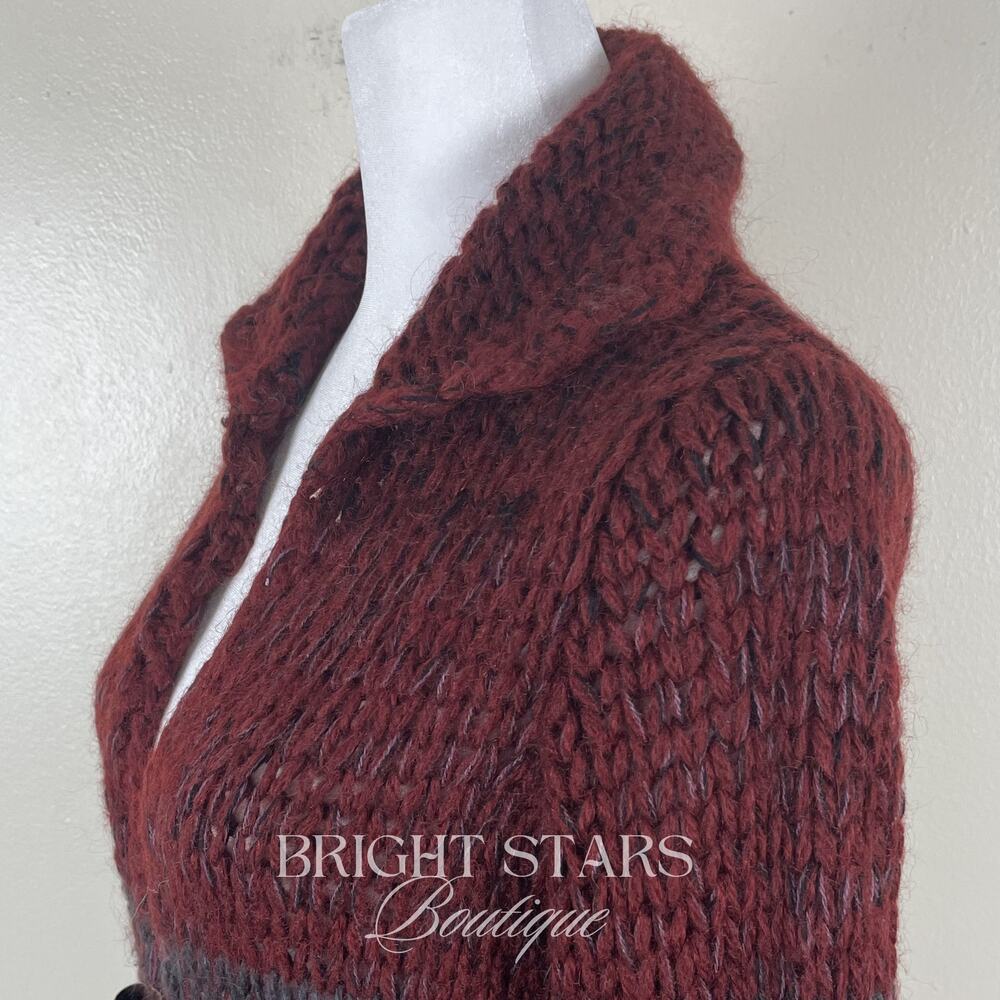 Rare Vintage Knit Ombre Duster Cardi ASO Willow Rosenberg BtVS Ashley Olsen Red - Picture 10 of 13